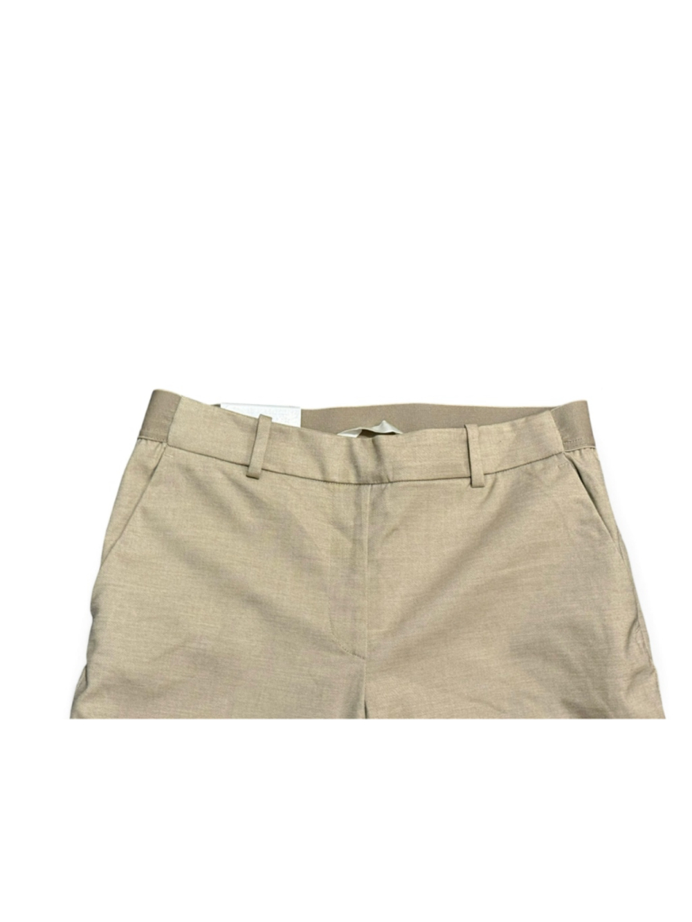 H&M Women’s Beige Tan Elastic Waist Slim Ankle Dress Pants 27” Inseam Size 8 - Picture 2 of 6